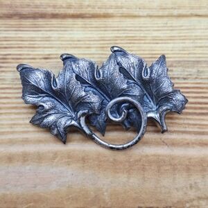 Vintage Sterling By Judy‎ Lee Silver Leaf Vines Brooch Pin